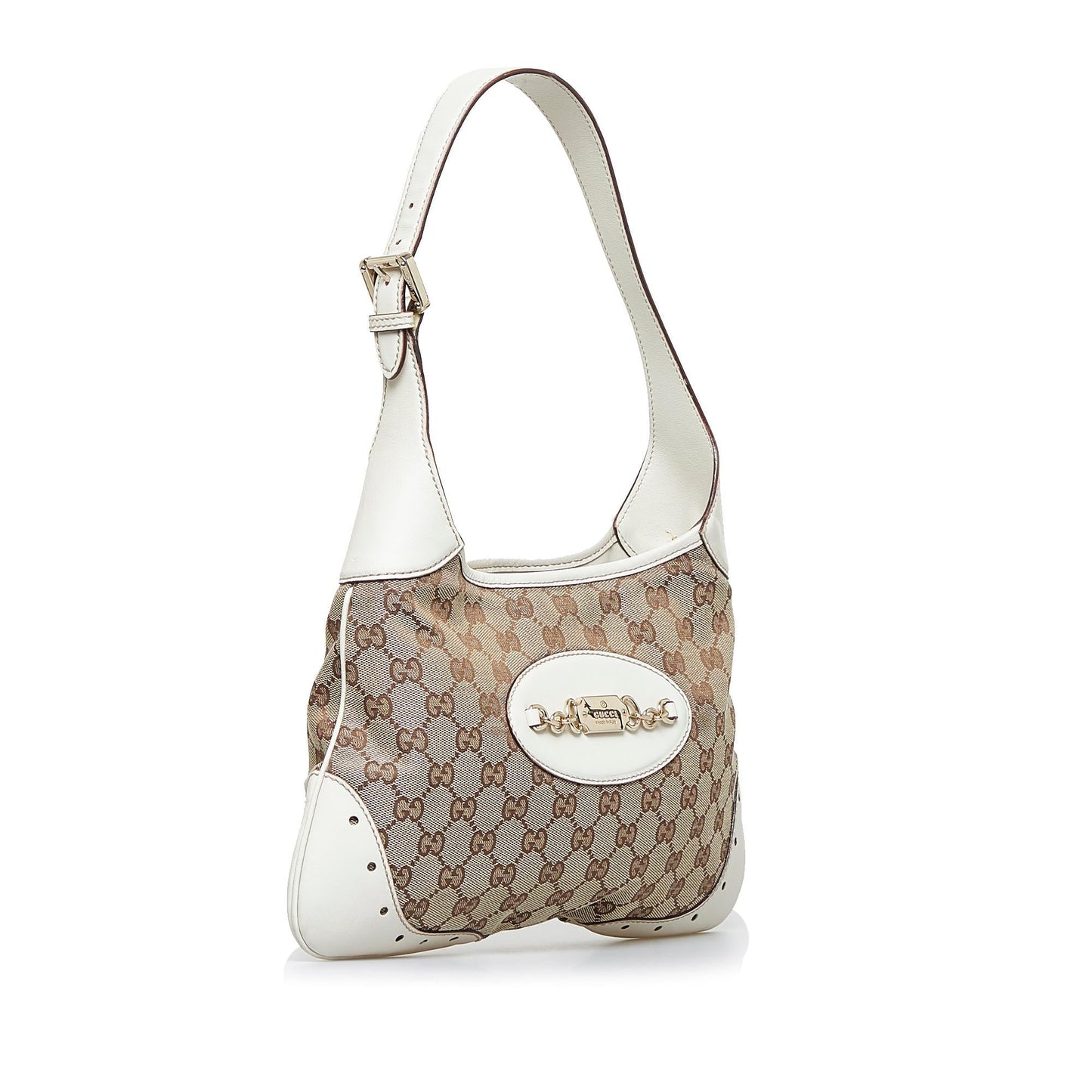 Gucci GG Canvas Punch Shoulder Bag (SHG-1mCEKQ)