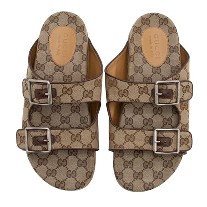 Gucci GG Canvas Slide Sandals - Men's Size 9 / 39 (SHF-RQ6FFI)