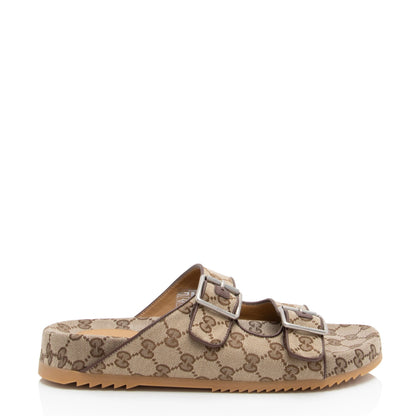 Gucci GG Canvas Slide Sandals - Men's Size 9 / 39 (SHF-RQ6FFI)