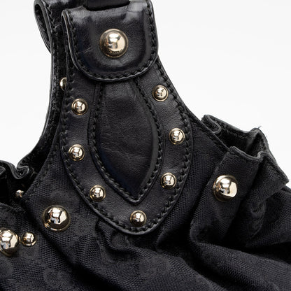 Gucci GG Canvas Studded Pelham Small Shoulder Bag (SHF-0I65Ea)