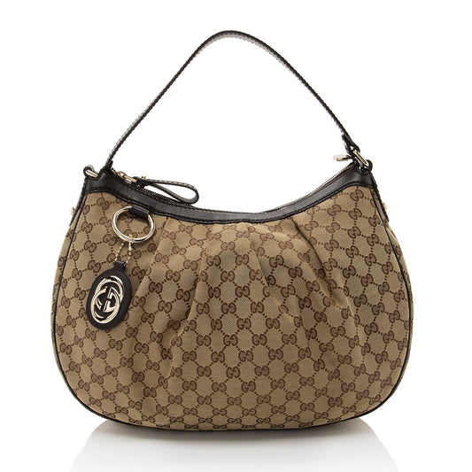 Gucci GG Canvas Sukey Hobo (SHF-tXcsDm)