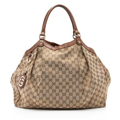 Gucci GG Canvas Sukey Large Tote (SHF-T4JM0Y)