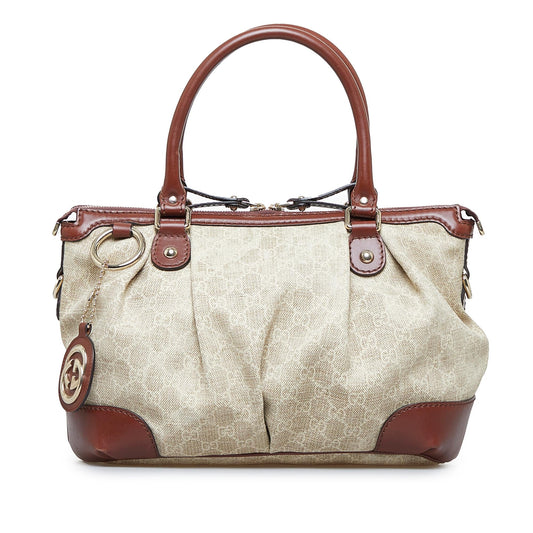 Gucci GG Canvas Sukey Satchel (SHG-M2Kzun)