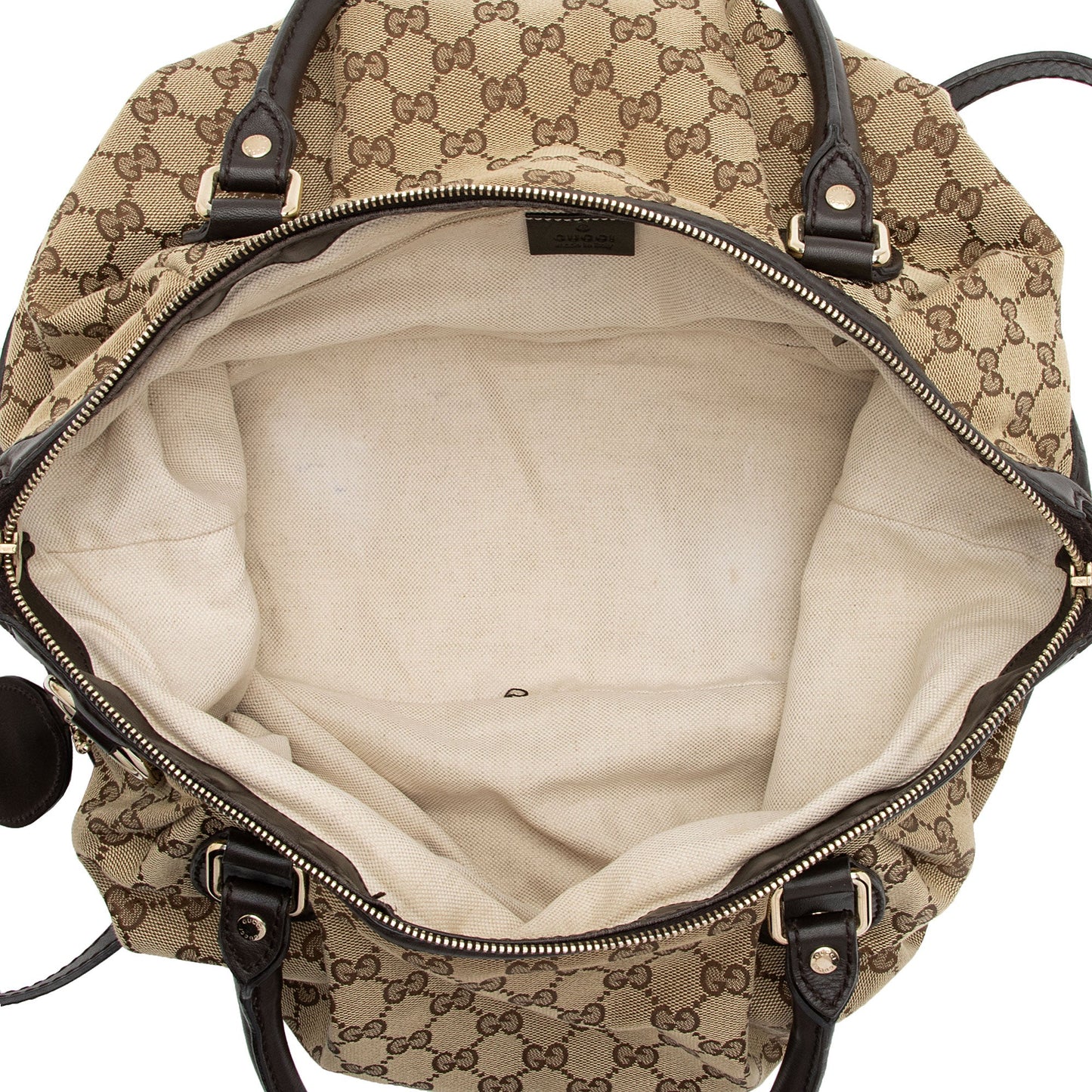 Gucci GG Canvas Sukey Top Handle Large Satchel (SHF-UQfjnb)