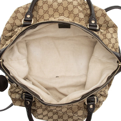 Gucci GG Canvas Sukey Top Handle Large Satchel (SHF-UQfjnb)