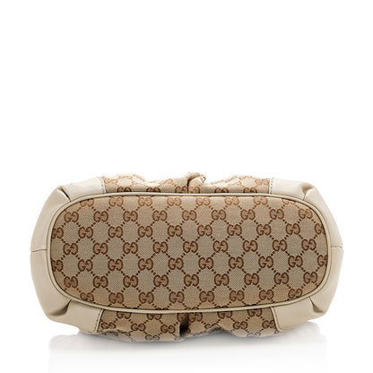 Gucci GG Canvas Sukey Top Handle Medium Satchel (SHF-20030)