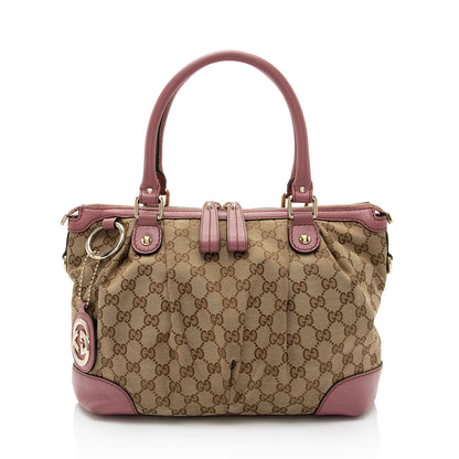 Gucci GG Canvas Sukey Medium Satchel (SHF-pOZTUq)