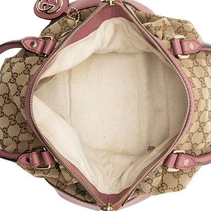 Gucci GG Canvas Sukey Medium Satchel (SHF-pOZTUq)
