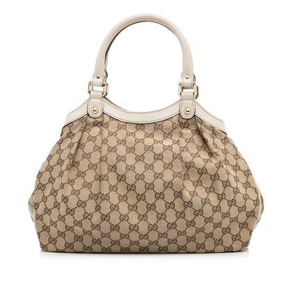 Gucci GG Canvas Sukey Tote (SHG-NtlWYR)