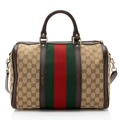 Gucci GG Canvas Vintage Web Joy Medium Boston Bag (SHF-vJvGW4)