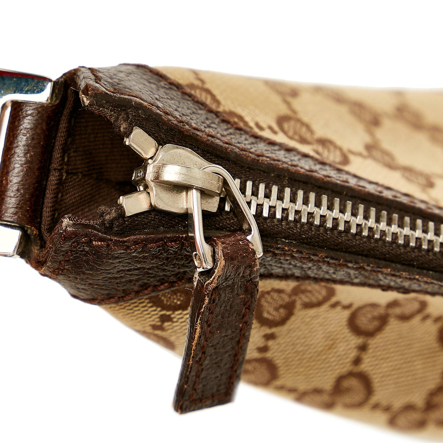 Gucci GG Canvas Web Baguette (SHG-25136)