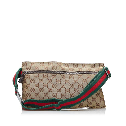 Gucci GG Canvas Web Belt Bag (SHG-6Kyxfy)