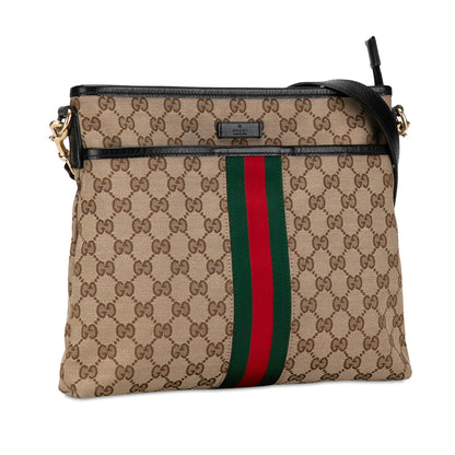 Gucci GG Canvas Web Crossbody Bag (SHG-I38dSw)