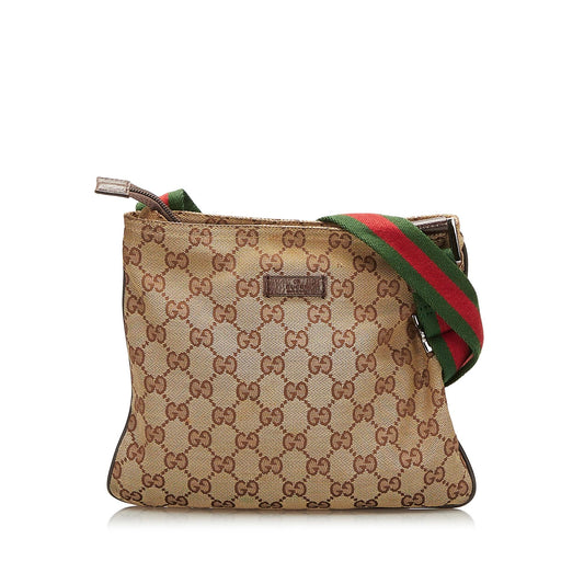 Gucci GG Canvas Web Crossbody (SHG-qQuh6s)