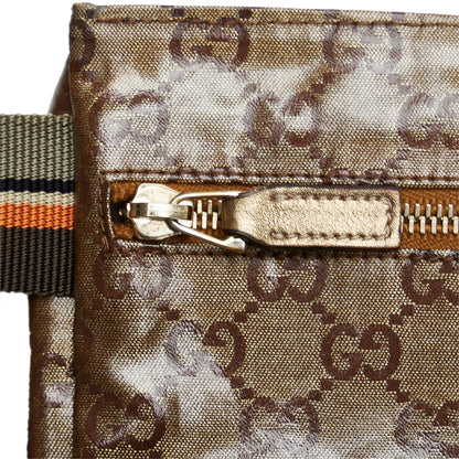 Gucci GG Canvas Web Double Pocket Belt Bag (SHG-YZwuFY)