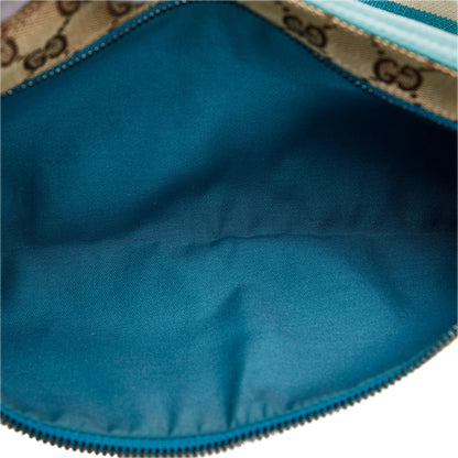 Gucci GG Canvas Web Double Pocket Belt Bag (SHG-fVauzX)