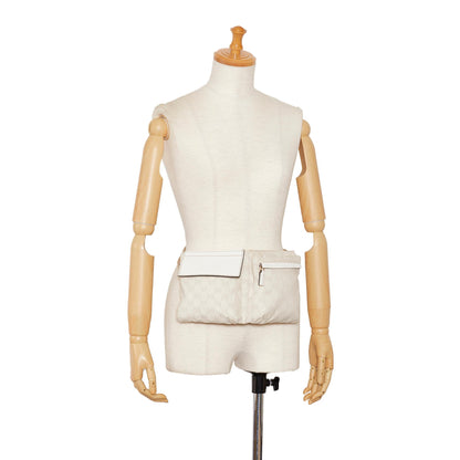 Gucci GG Canvas Web Double Pocket Belt Bag (SHG-vEpWK1)