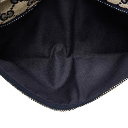 Gucci GG Canvas Web Double Pocket Belt Bag (SHG-VeLchB)
