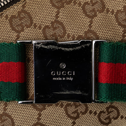 Gucci GG Canvas Web Double Pocket Belt Bag (SHG-MdyEM4)