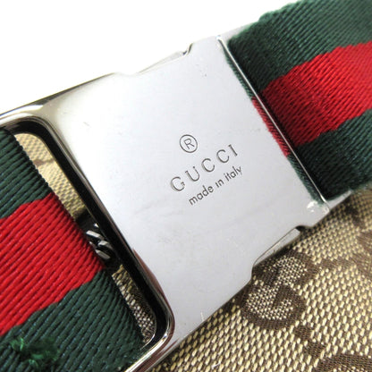 Gucci GG Canvas Web Double Pocket Belt Bag (SHG-8sdlRV)