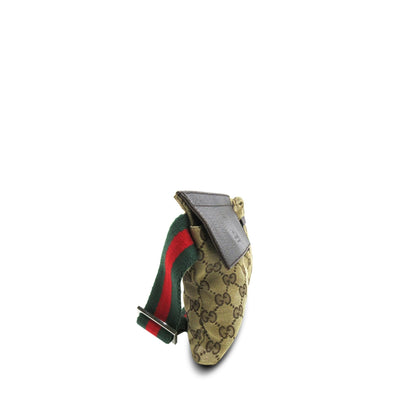 Gucci GG Canvas Web Double Pocket Belt Bag (SHG-8sdlRV)