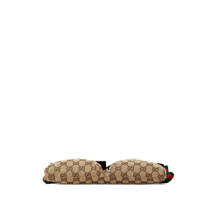 Gucci GG Canvas Web Double Pocket Belt Bag (SHG-pPMGTd)