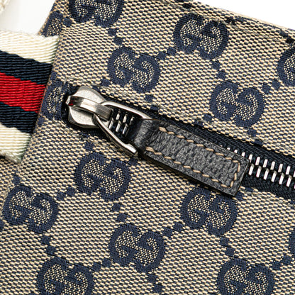 Gucci GG Canvas Web Double Pocket Belt Bag