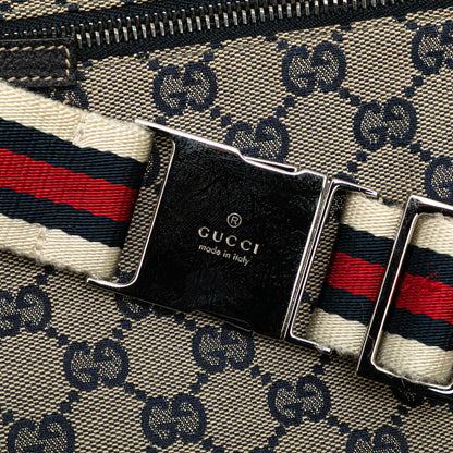 Gucci GG Canvas Web Double Pocket Belt Bag