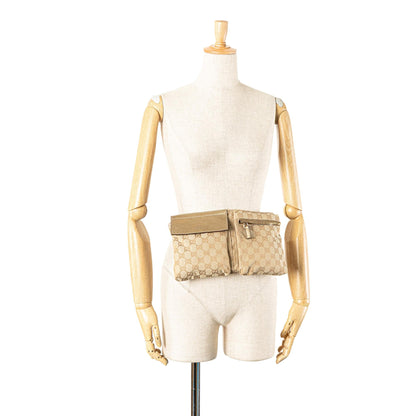 Gucci GG Canvas Web Double Pocket Belt Bag