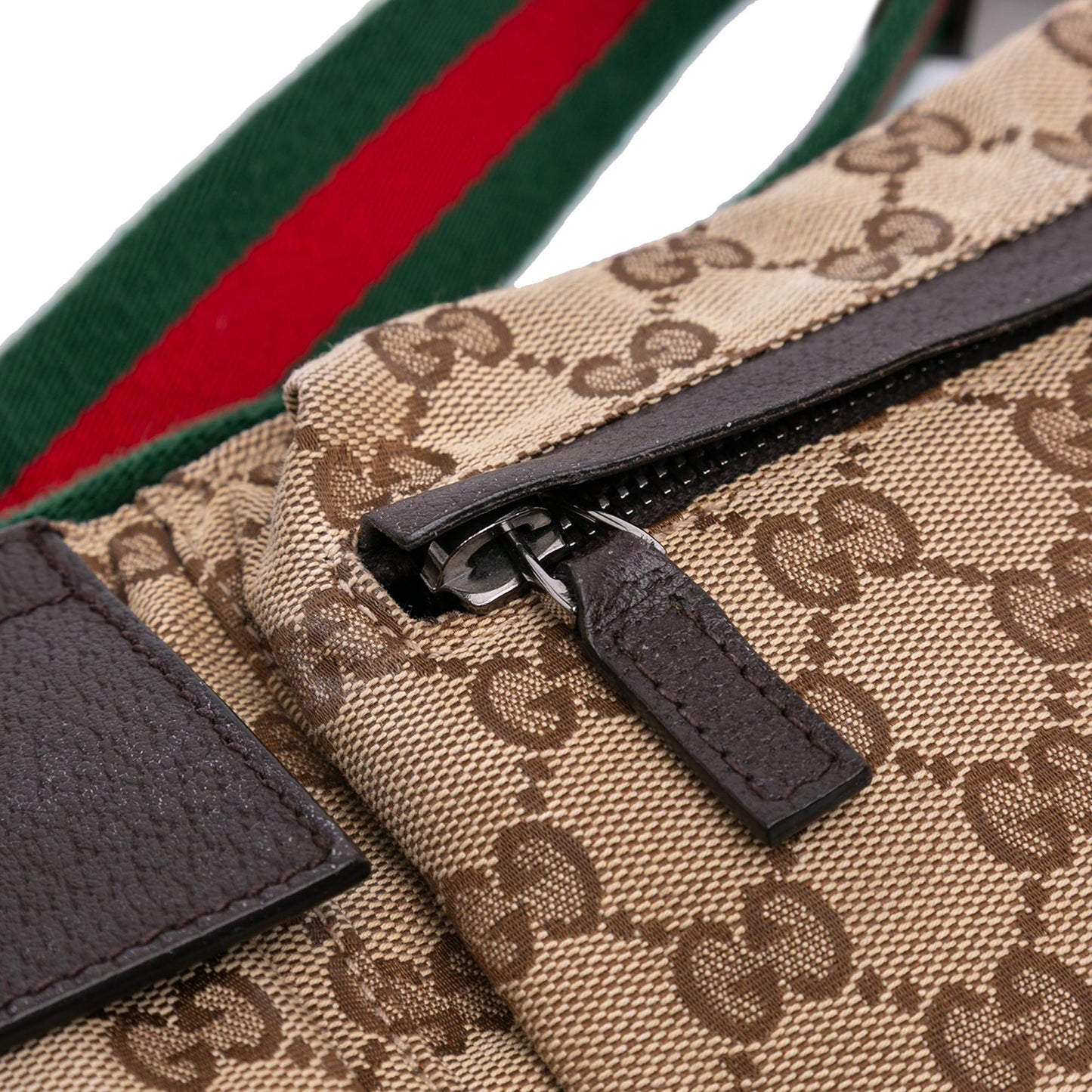 Gucci GG Canvas Web Double Pocket Belt Bag
