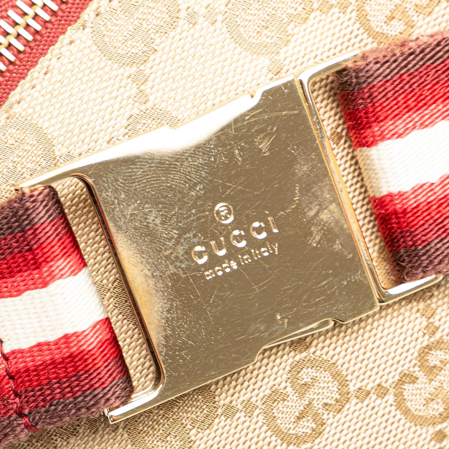 Gucci GG Canvas Web Double Pocket Belt Bag