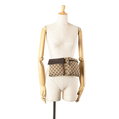 Gucci GG Canvas Web Double Pocket Belt Bag
