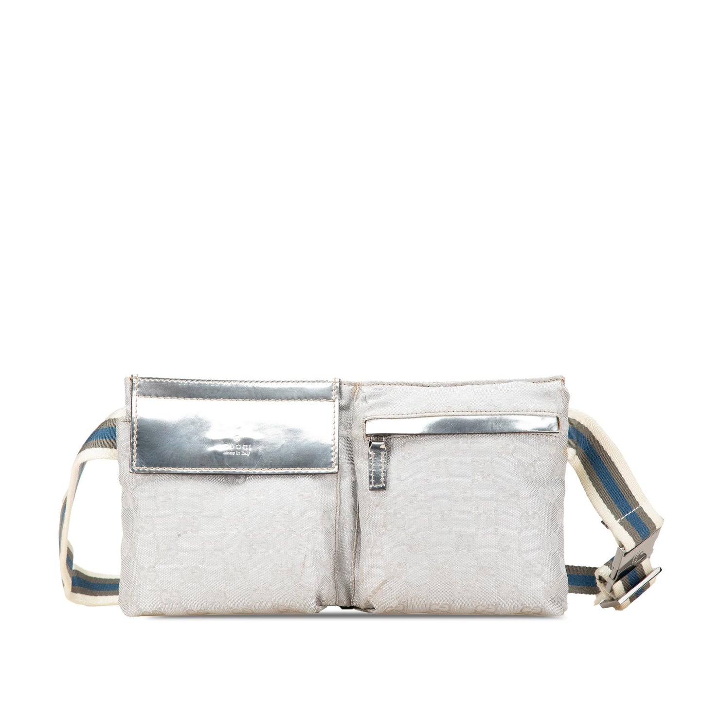 Gucci GG Canvas Web Double Pocket Belt Bag