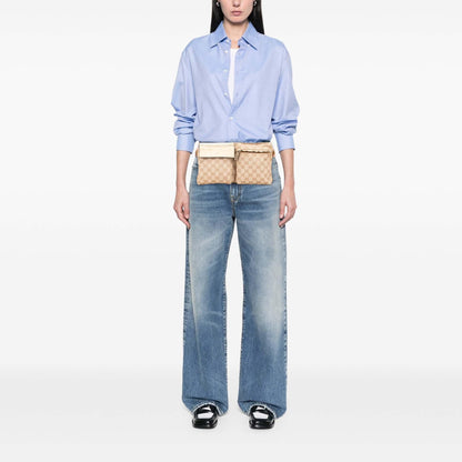 Gucci GG Canvas Web Double Pocket Belt Bag