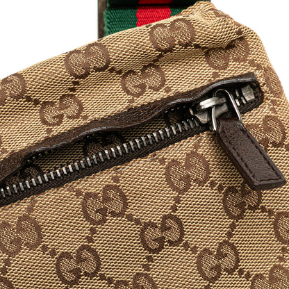 Gucci GG Canvas Web Double Pocket Belt Bag