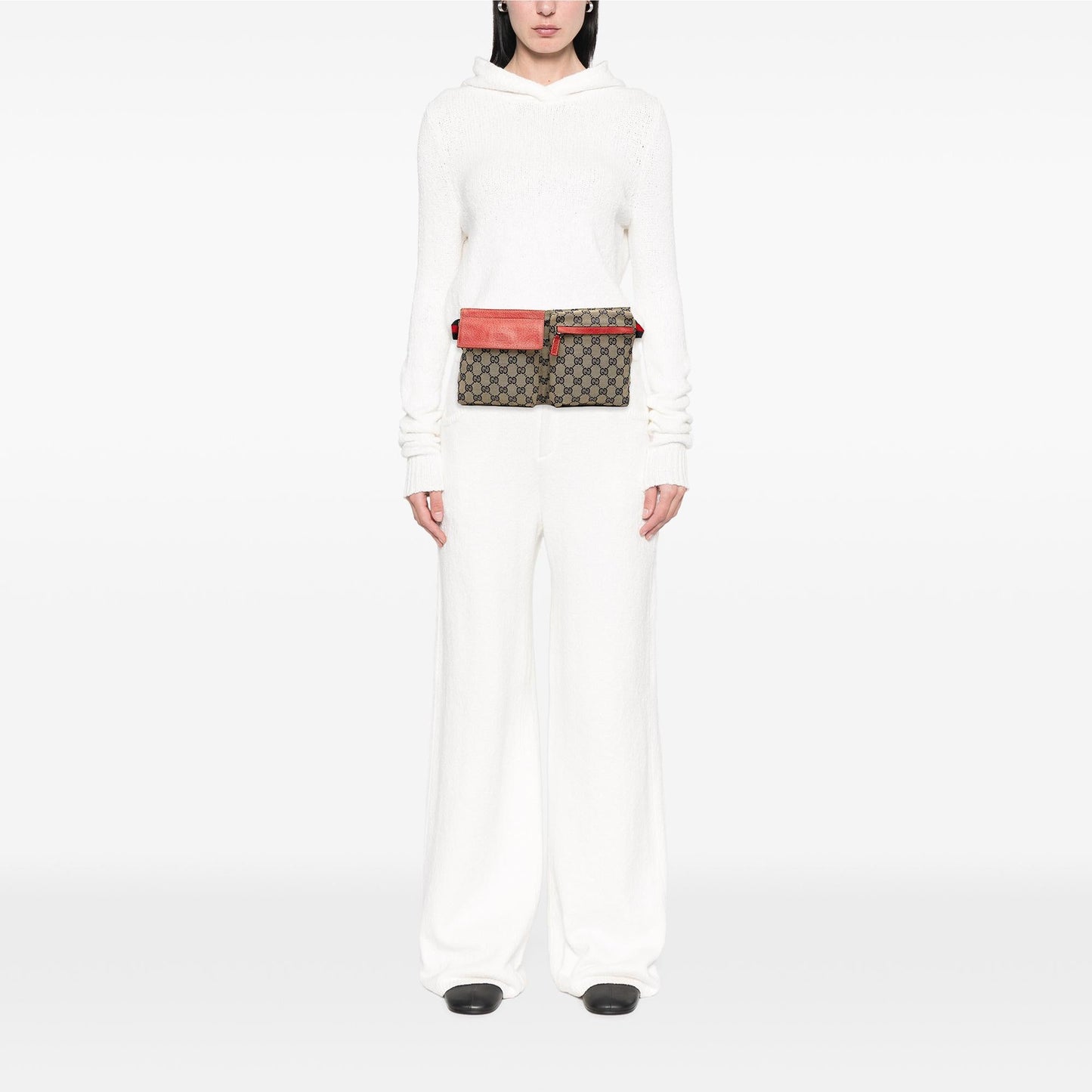 Gucci GG Canvas Web Double Pocket Belt Bag
