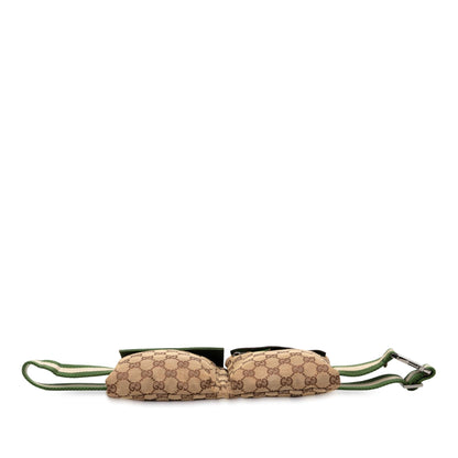 Gucci GG Canvas Web Double Pocket Belt Bag