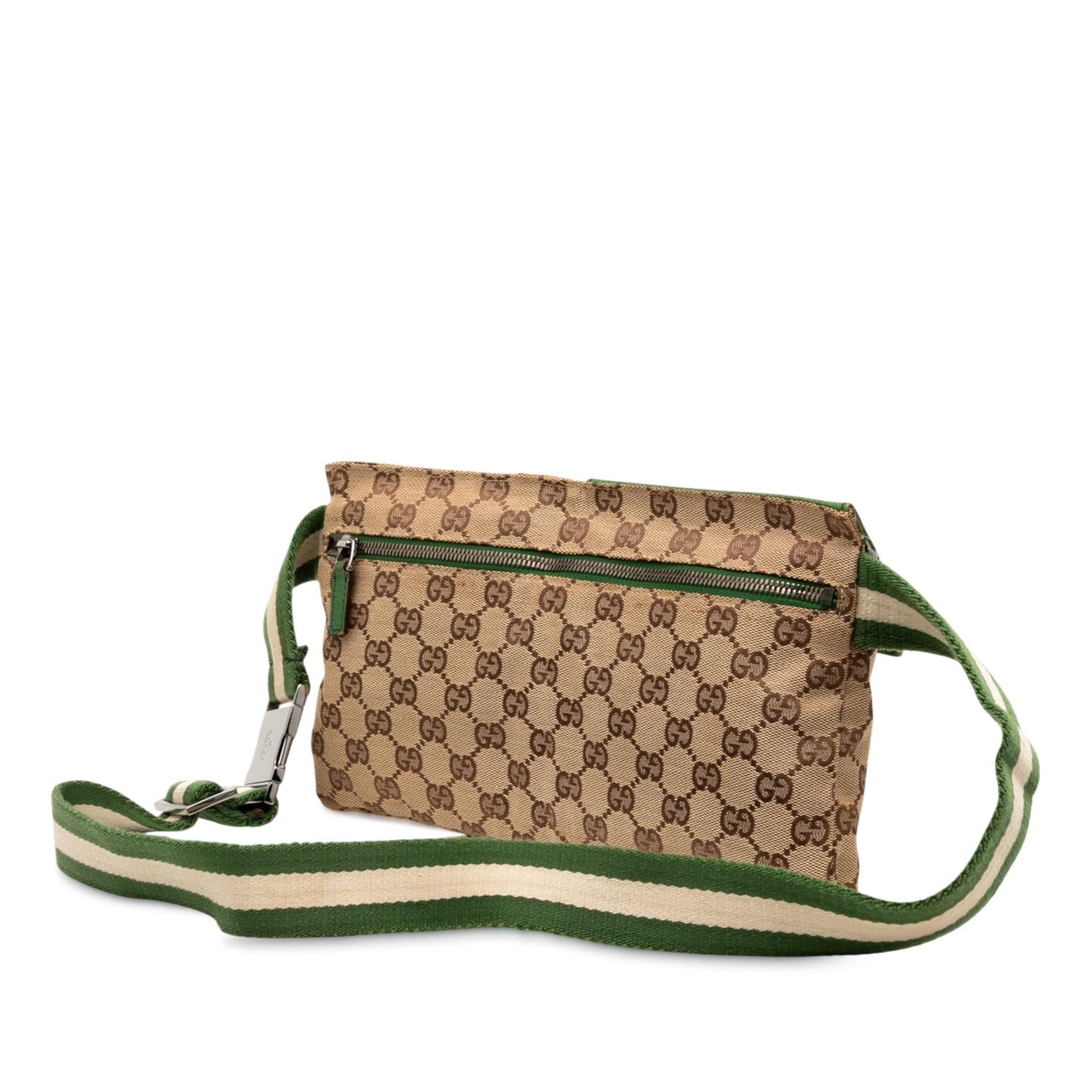 Gucci GG Canvas Web Double Pocket Belt Bag