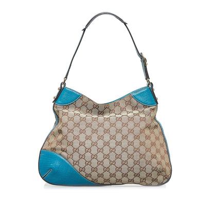 Gucci GG Canvas Web Hasler Shoulder Bag (SHG-Q4GPEA)