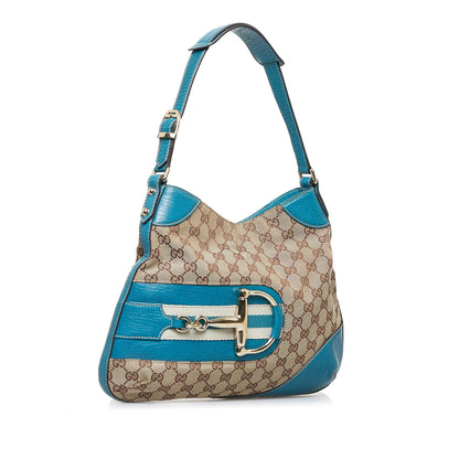 Gucci GG Canvas Web Hasler Shoulder Bag (SHG-Q4GPEA)