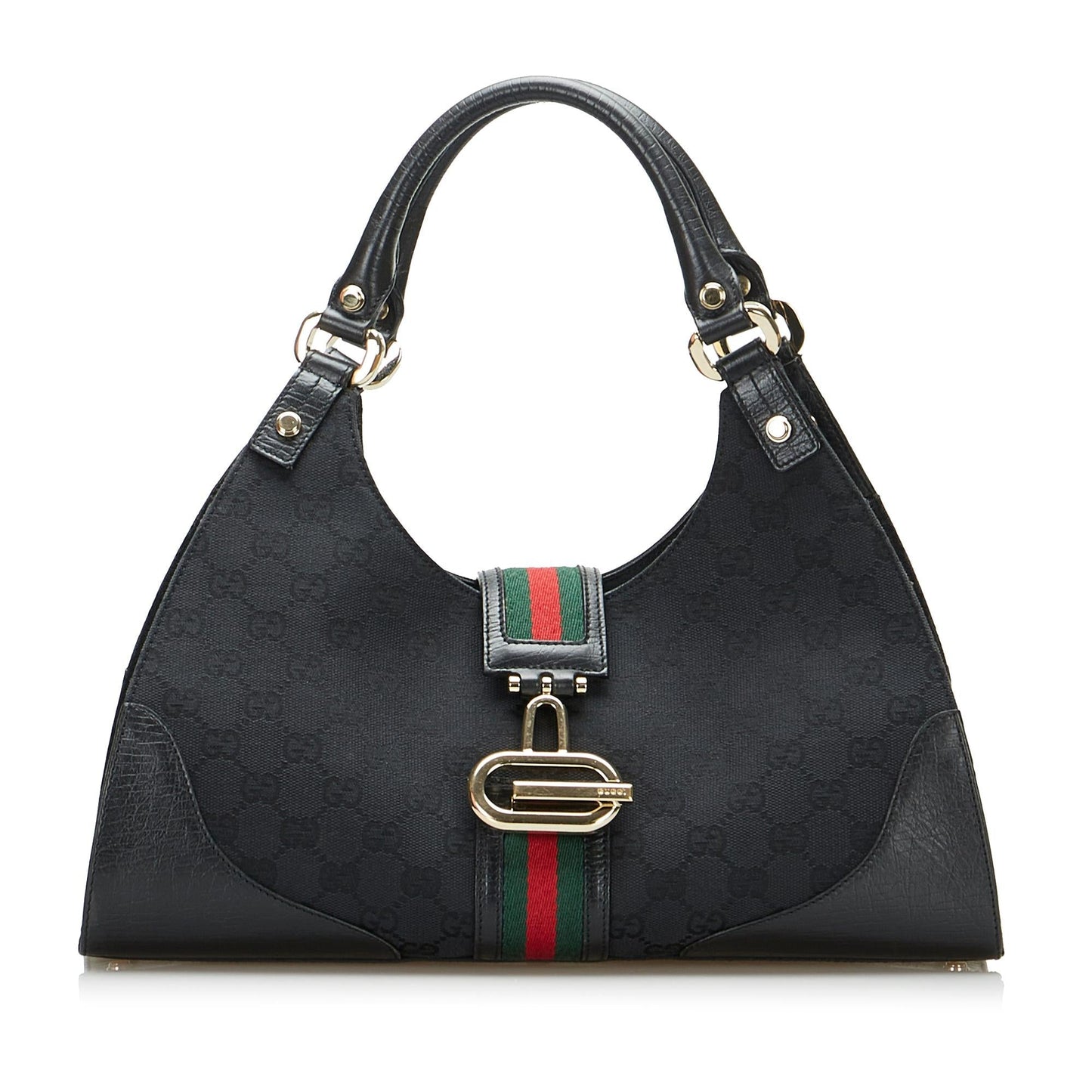 Gucci GG Canvas Web Junco Handbag (SHG-DbmsQf)