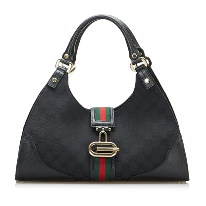 Gucci GG Canvas Web Junco Handbag (SHG-DbmsQf)