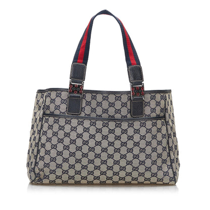 Gucci GG Canvas Web Pop Tote Bag (SHG-8Vt96e)