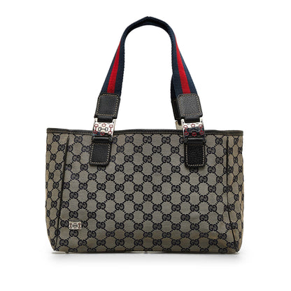 Gucci GG Canvas Web Pop Tote (SHG-nSmaB0)