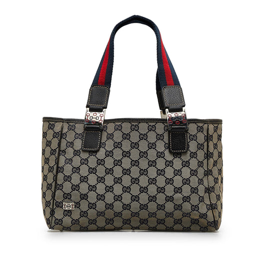 Gucci GG Canvas Web Pop Tote (SHG-nSmaB0)