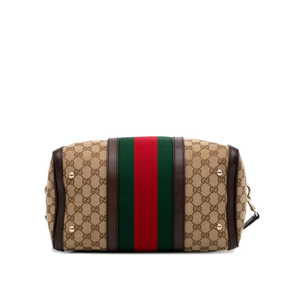Gucci GG Canvas Web Satchel (SHG-u1ER4H)
