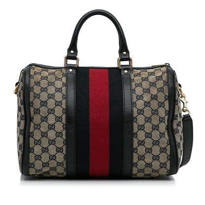 Gucci GG Canvas Web Satchel (SHG-xupd8y)