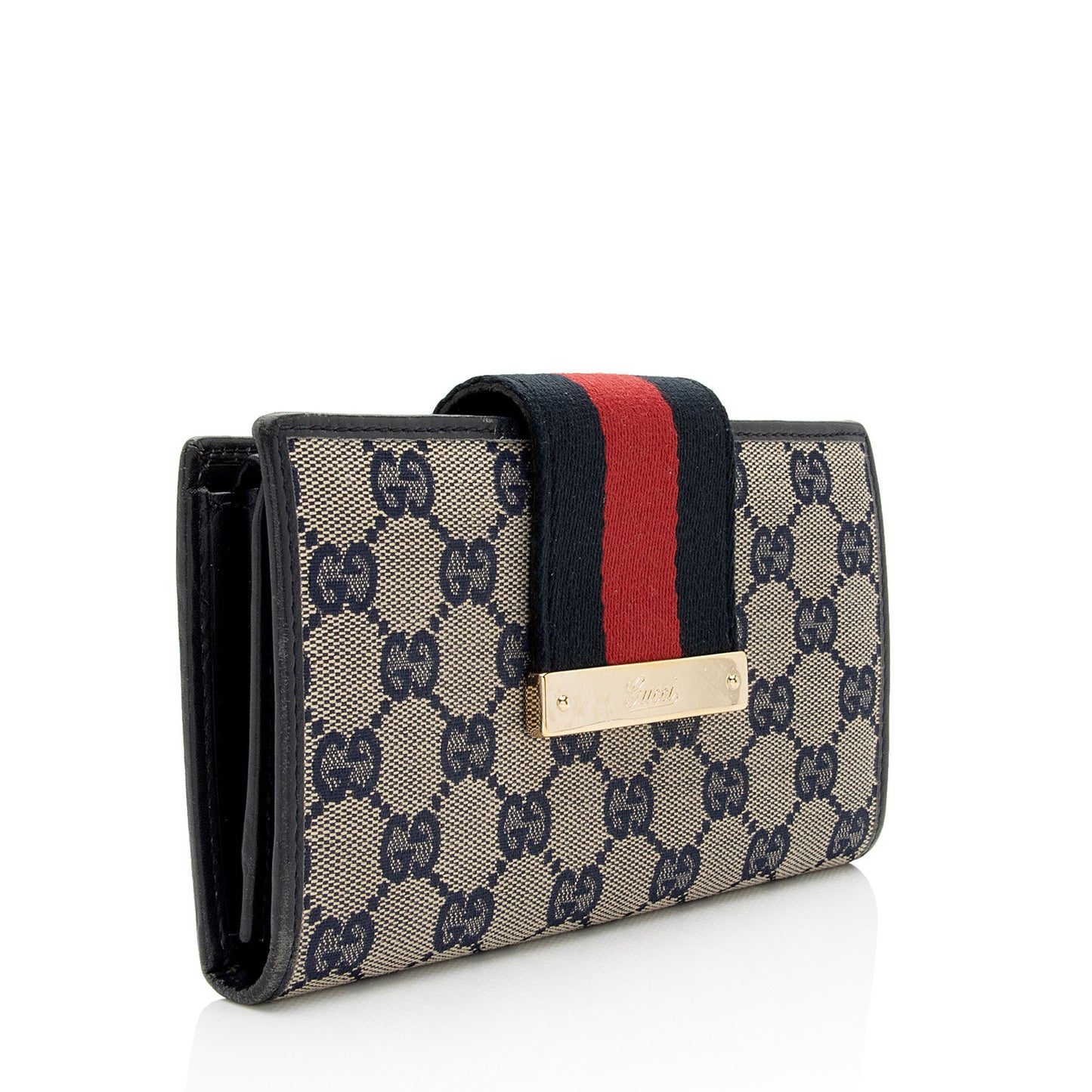 Gucci GG Canvas Web Script Continental Wallet (SHF-nebc6r)
