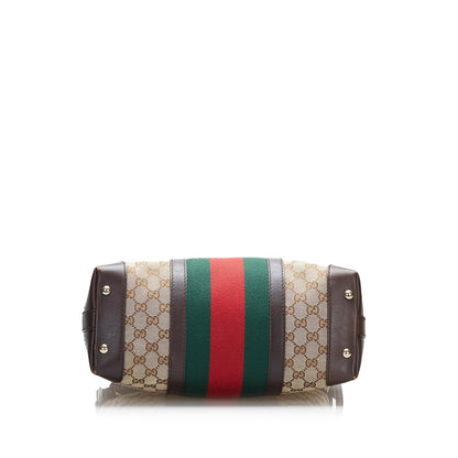 Gucci GG Canvas Web Shoulder Bag (SHG-2jIQKH)