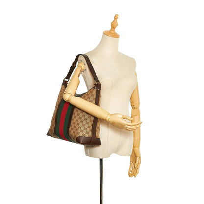 Gucci GG Canvas Web Shoulder Bag (SHG-2jIQKH)